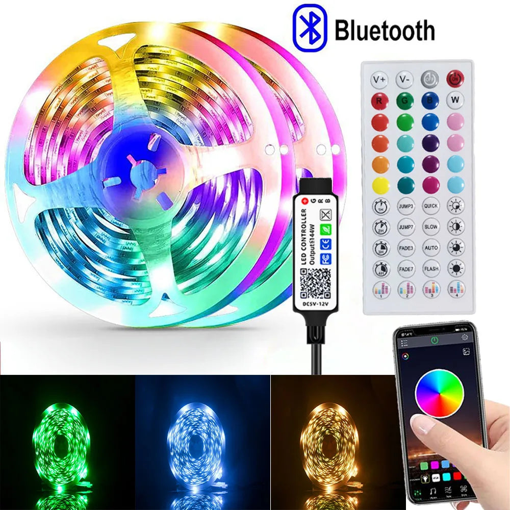 LED Strip Light Strip RGB SMD5050 1M/30LED Light Bluetooth APP Control 1M/30 LED Lights Suitable for Room Decoration