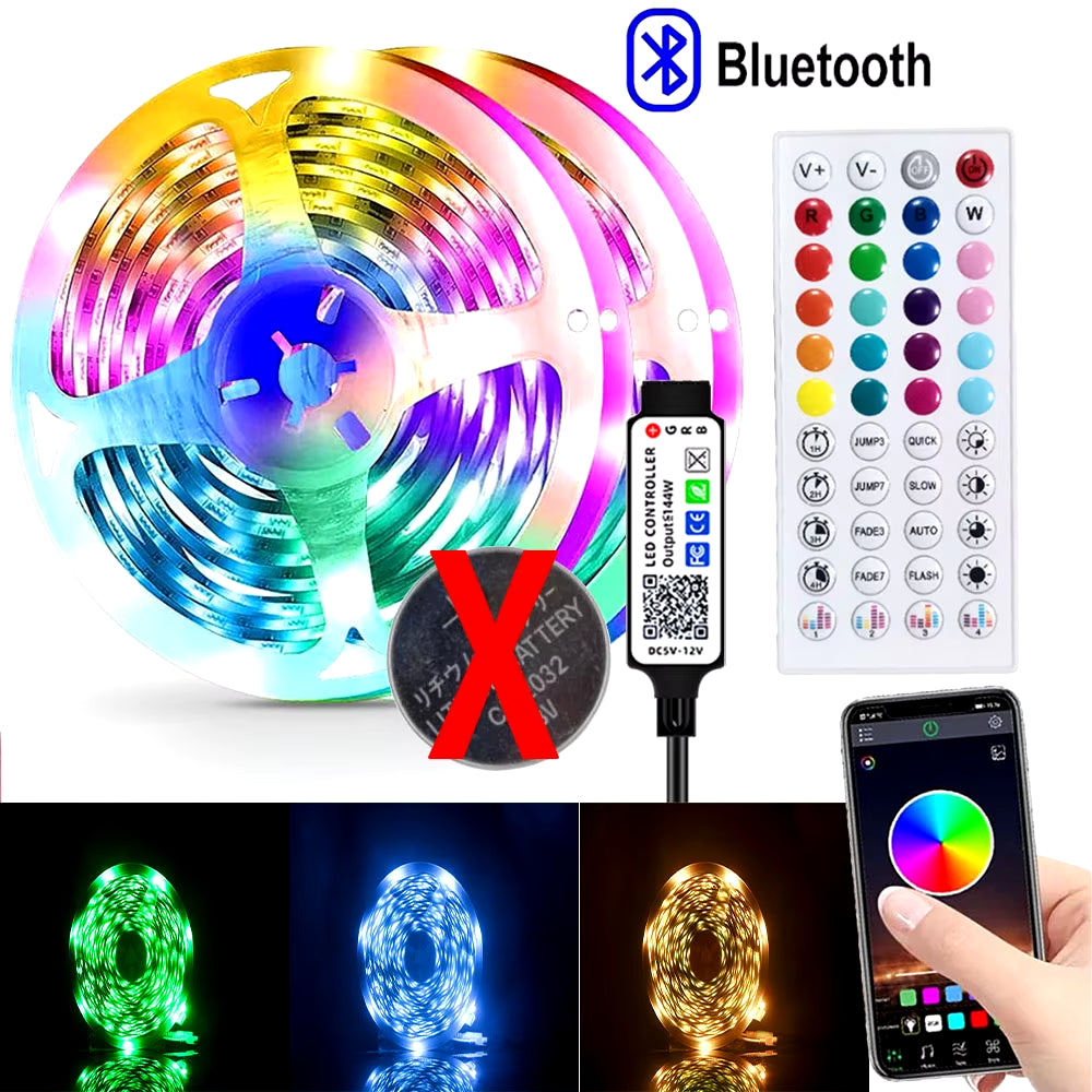 LED Strip Light Strip RGB SMD5050 1M/30LED Light Bluetooth APP Control 1M/30 LED Lights Suitable for Room Decoration